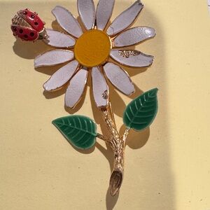 Daisy and Ladybug Brooch